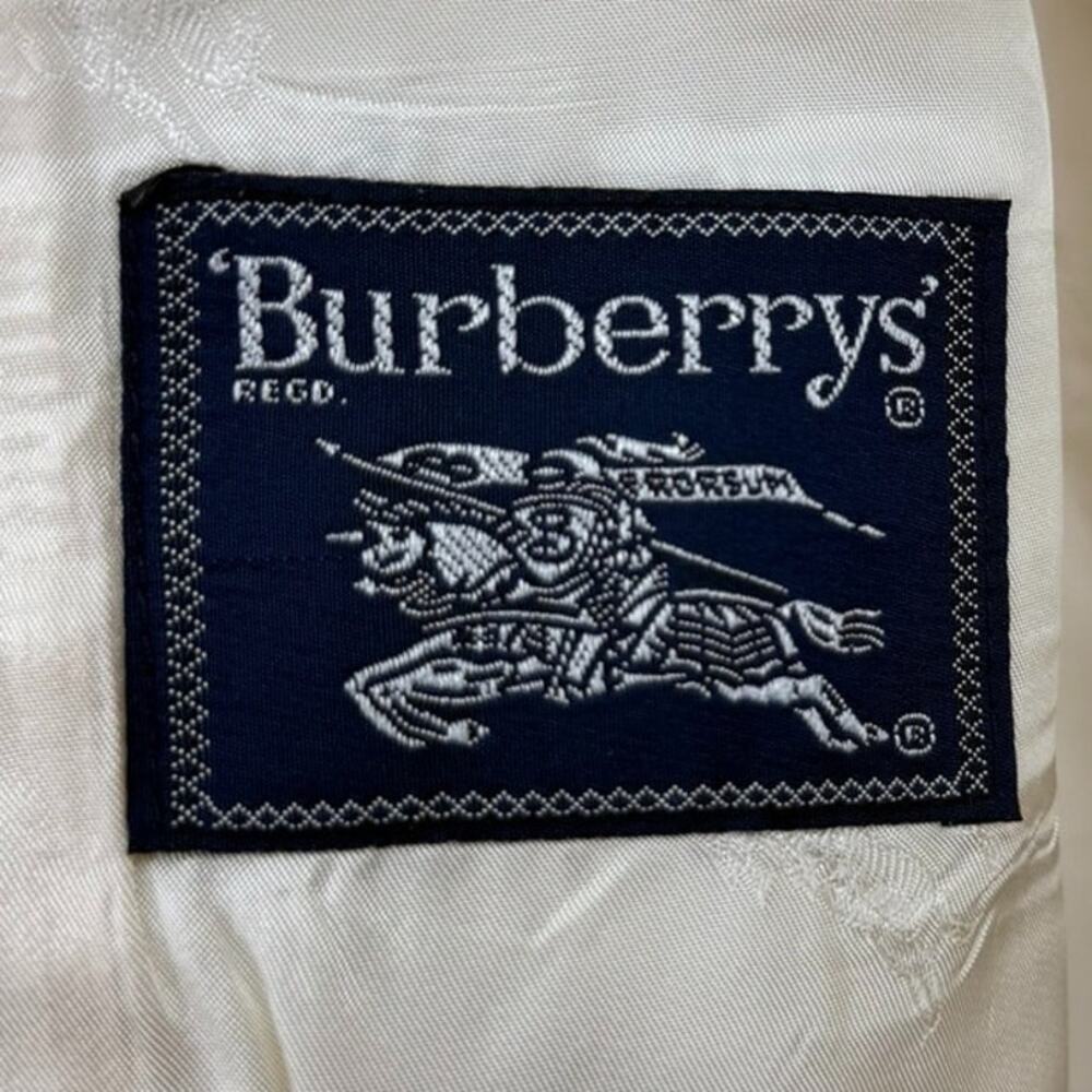 Burberry's VINTAGE '70s L Butter Yellow Gold Button Double Breasted Wool Blazer - Picture 5 of 11